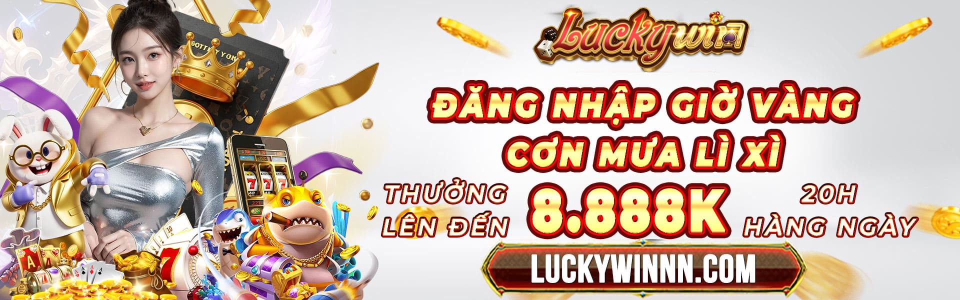 Luckywin đăng nhập giờ vàng nhận cơn mua lì xì 8888k